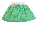 Carol Christmas Skirt by The Proper Peony, green and white gingham holiday skirt