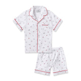 Kid's Twill Short Sleeve Short Set in Coastal Charms