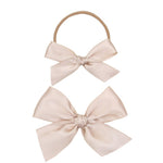 Satin Bow - Primrose Sash Clip: Large / Alligator Clip