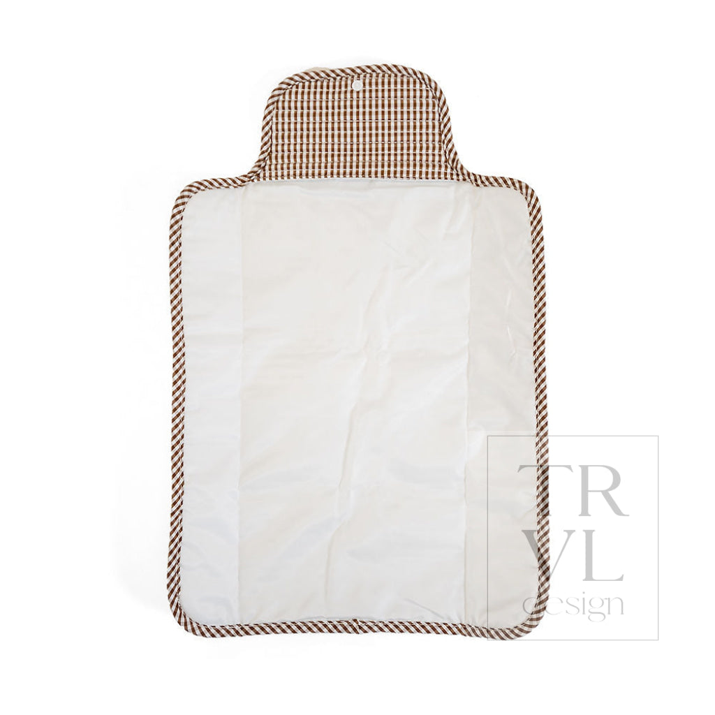 QUILTED CHANGING MAT - Gingham Coco