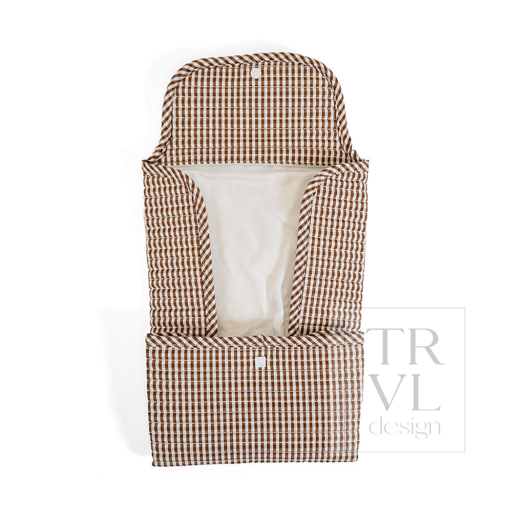 QUILTED CHANGING MAT - Gingham Coco