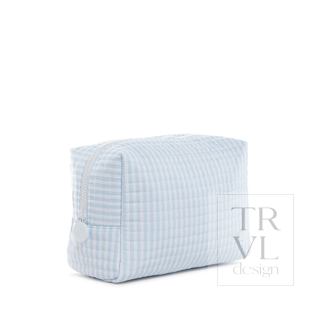 QUILTED EVERYDAY BAG - Pimlico Stripe Blue