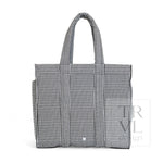 QUILTED GO GO TOTE - Gingham Black