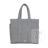 QUILTED GO GO TOTE - Gingham Black