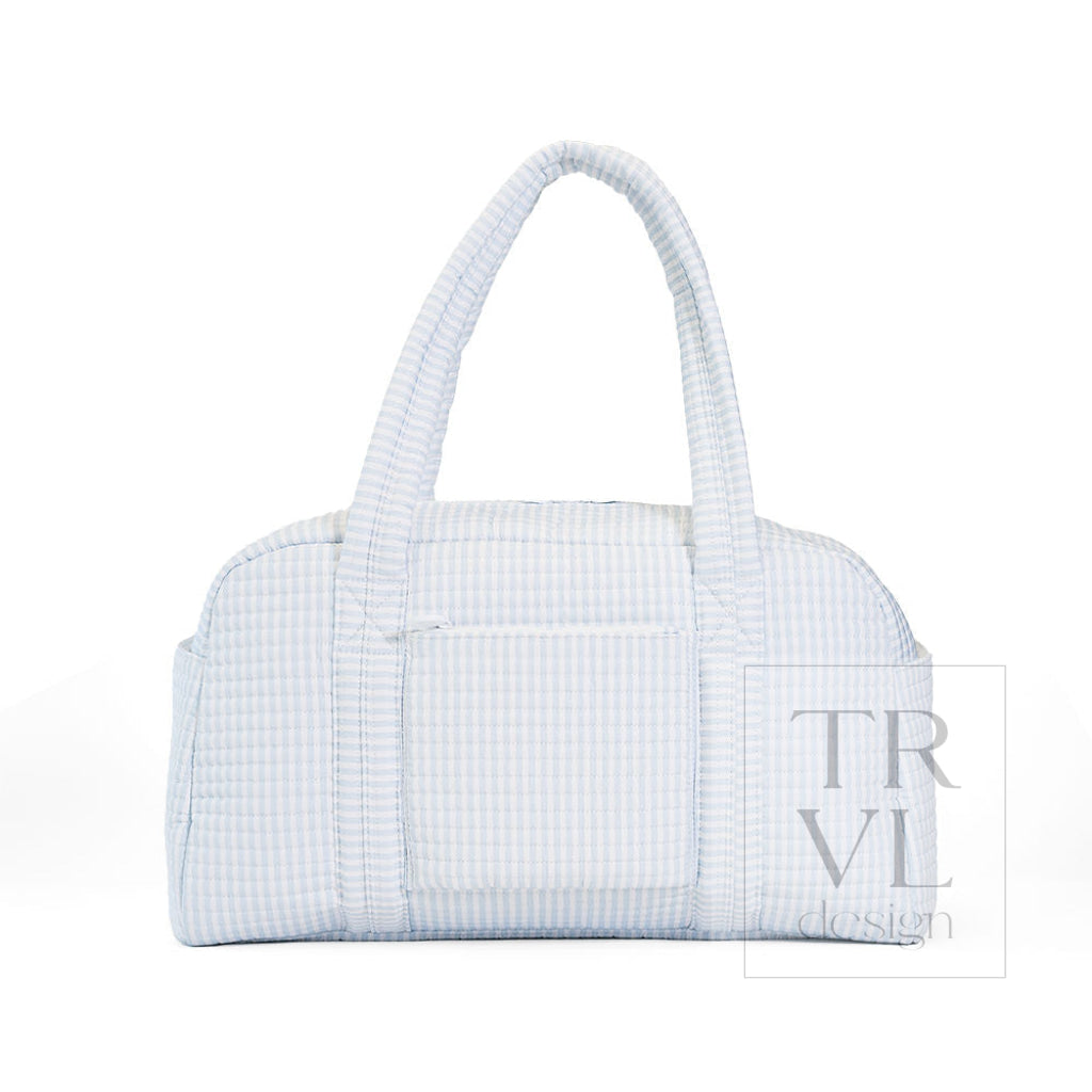 QUILTED GRANDE DUFFEL - Pimlico Stripe Blue