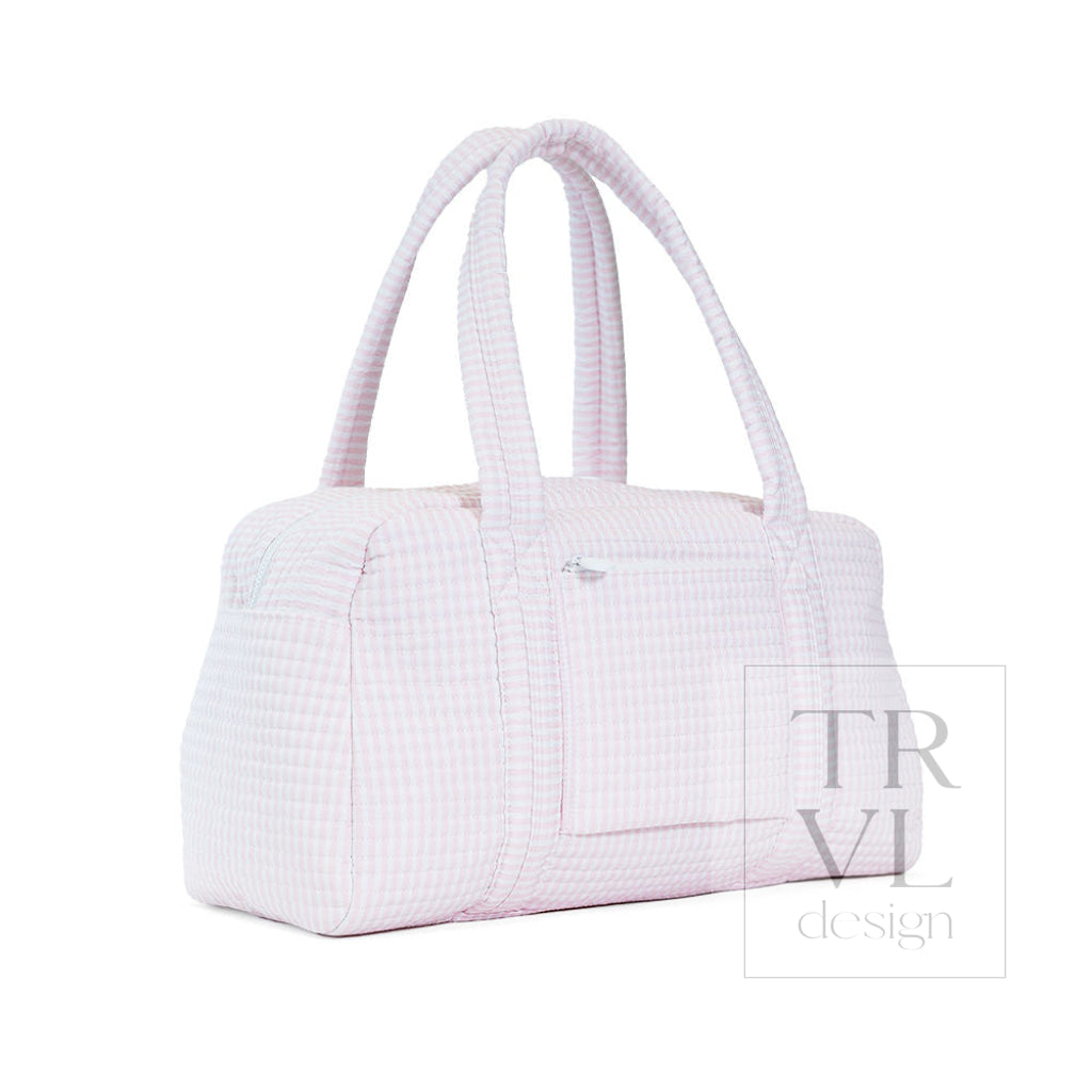 QUILTED GRANDE DUFFEL - Pimlico Stripe Pink
