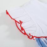 Red, White and Blue Flutter Romper