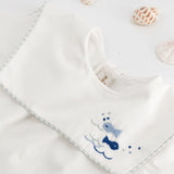 Robinson Set - White Poplin and Aqua Seersucker