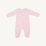 Rock Me Romper- Embr Palm Beach Pink Hearts