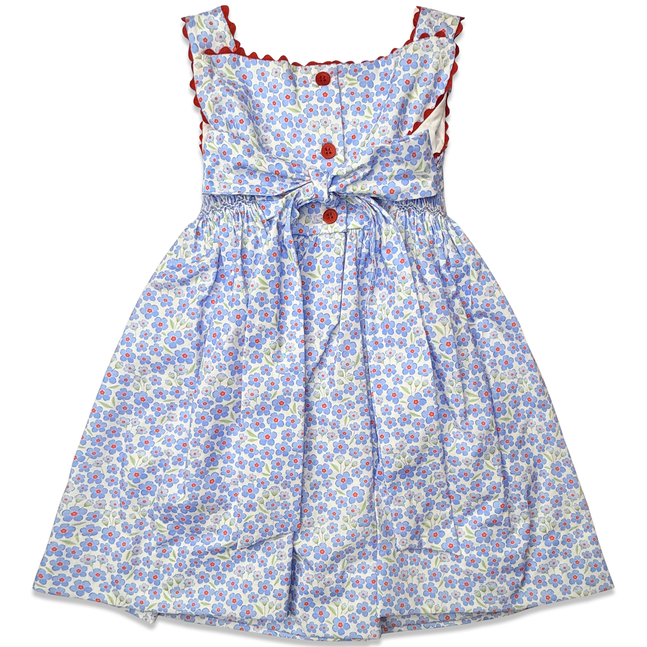 Izzie Dress - Red White & Bloom Floral