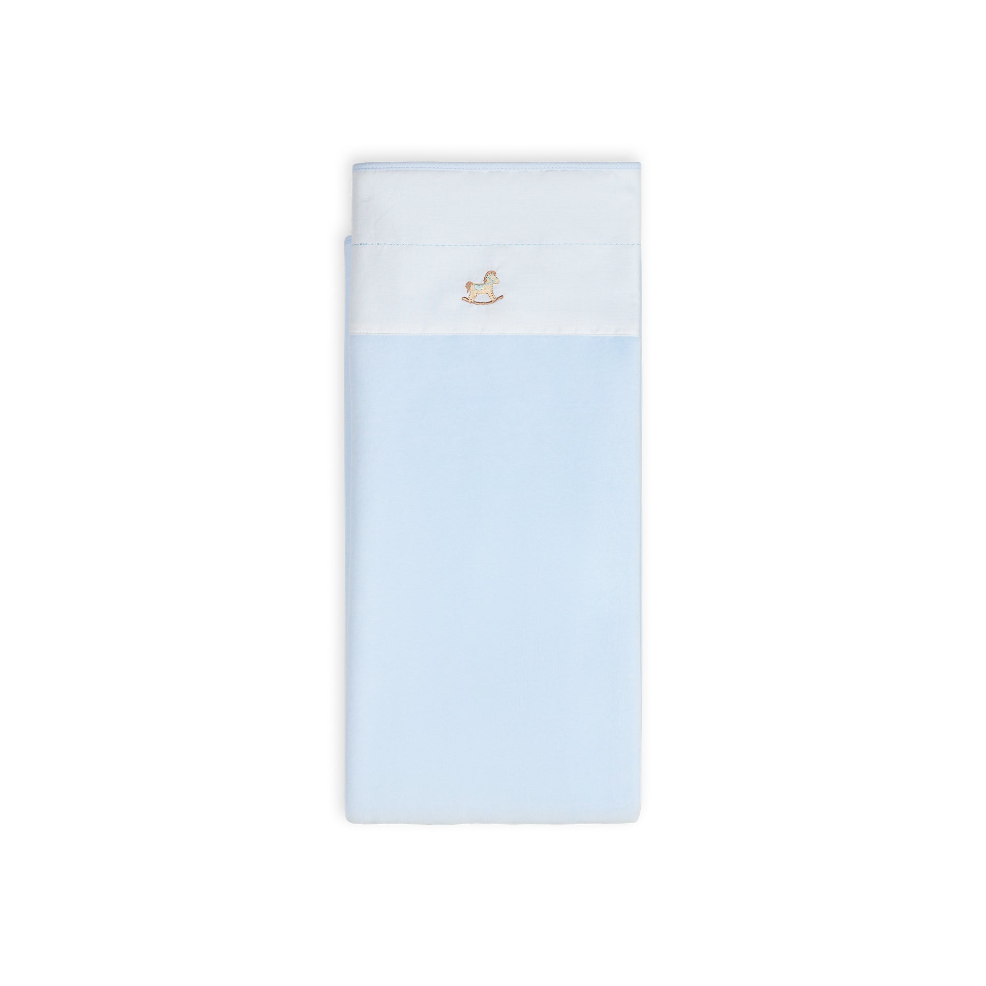 Rocking Horse Velour Blanket - Blue