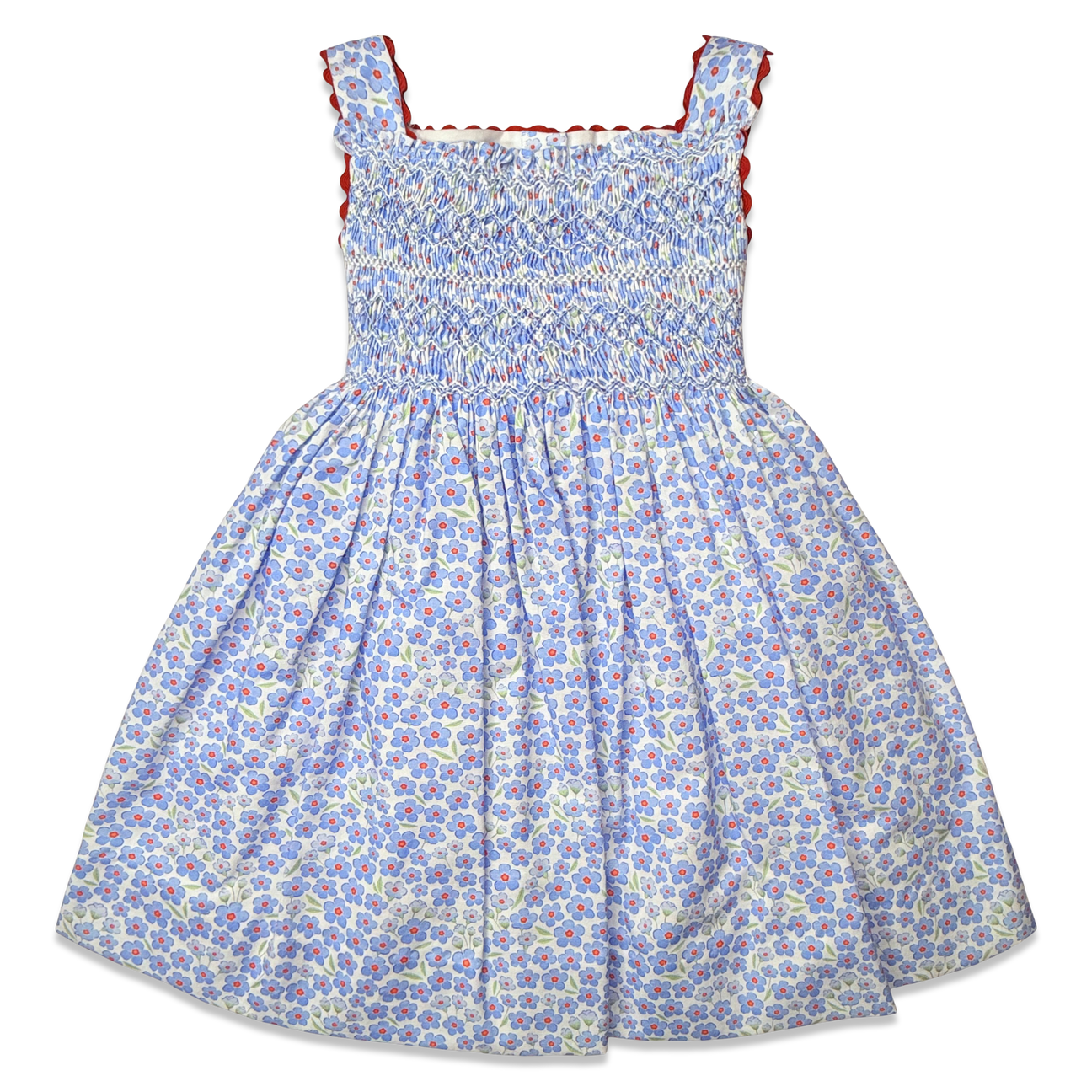 Izzie Dress - Red White & Bloom Floral