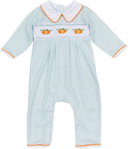 Lil' Pumpkin Classics Celery Smocked Playsuit