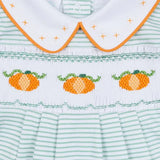 Lil' Pumpkin Classics Celery Smocked Playsuit