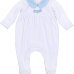 Precious Pumpkins Light Blue Collared Boy Footie