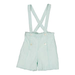 Silene Dungarees - Aqua Seersucker