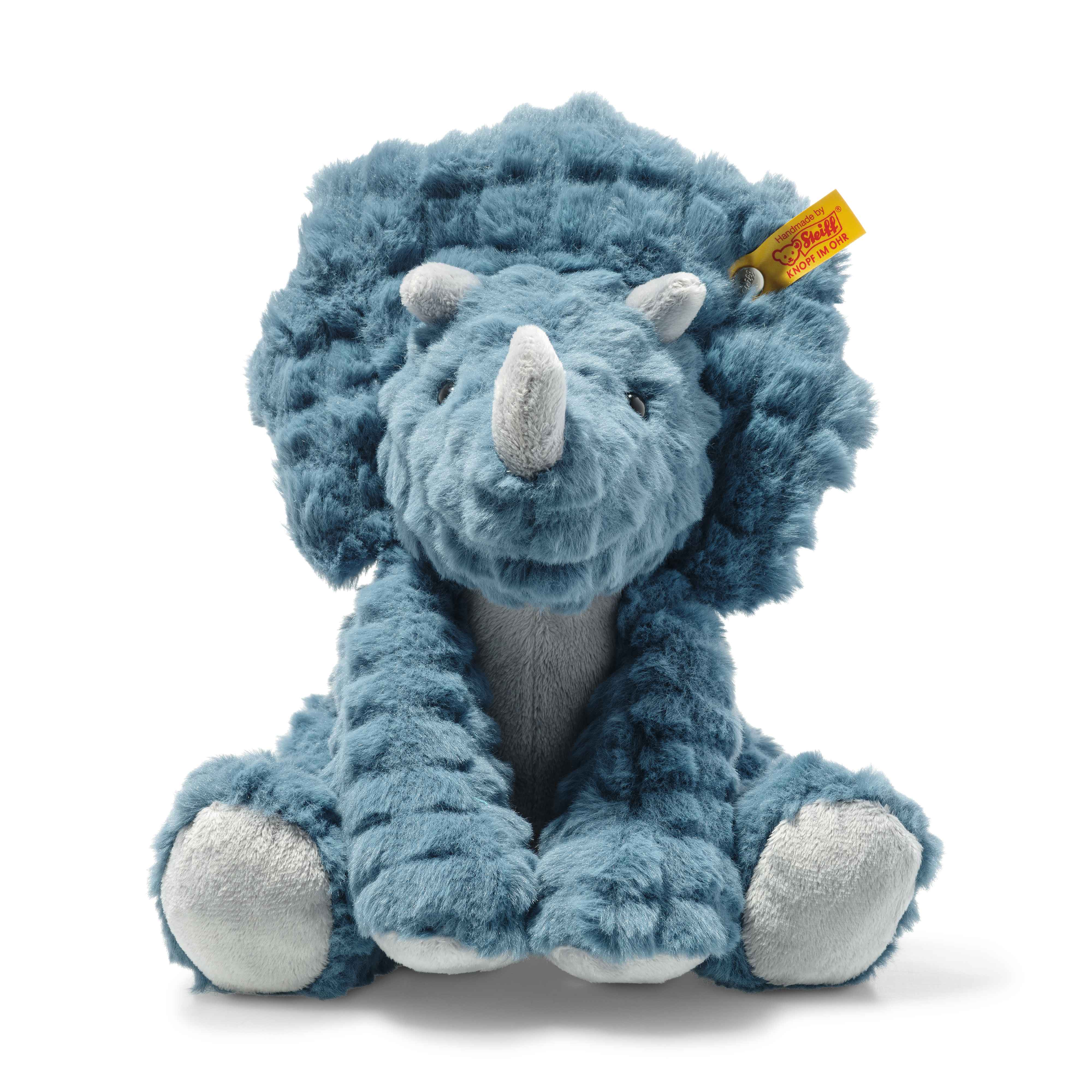 Steiff Dixi Triceratops Dinosaur Plush Stuffed Toy, 11 Inches