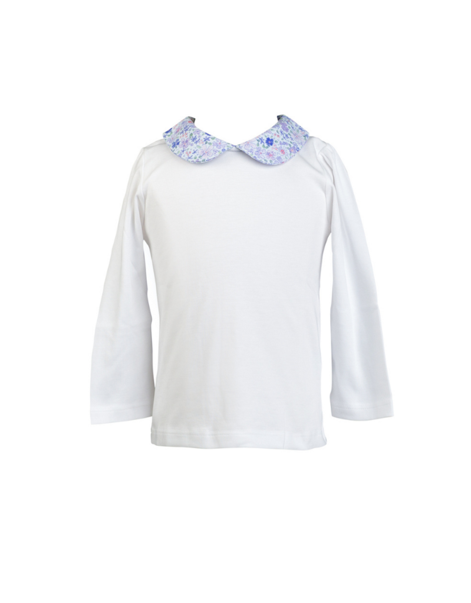 The Proper Peony Iris Garden long sleeve pima collar shirt with iris floral print
