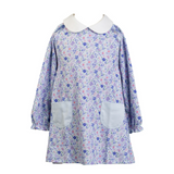 The Proper Peony Iris Garden long sleeve pima dress with iris floral print