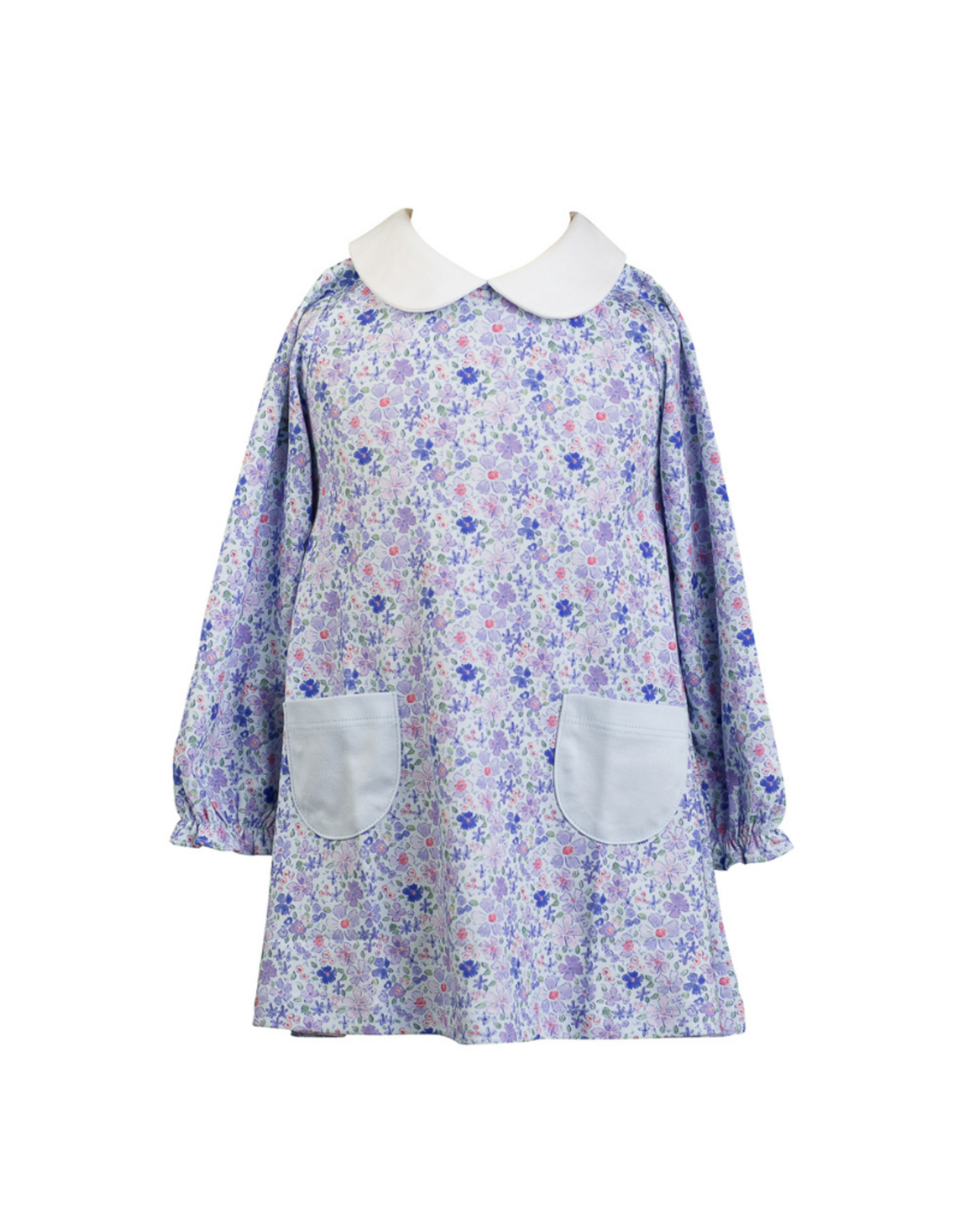 The Proper Peony Iris Garden long sleeve pima dress with iris floral print