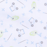 Tiny Tee Time Light Blue Short Pajamas