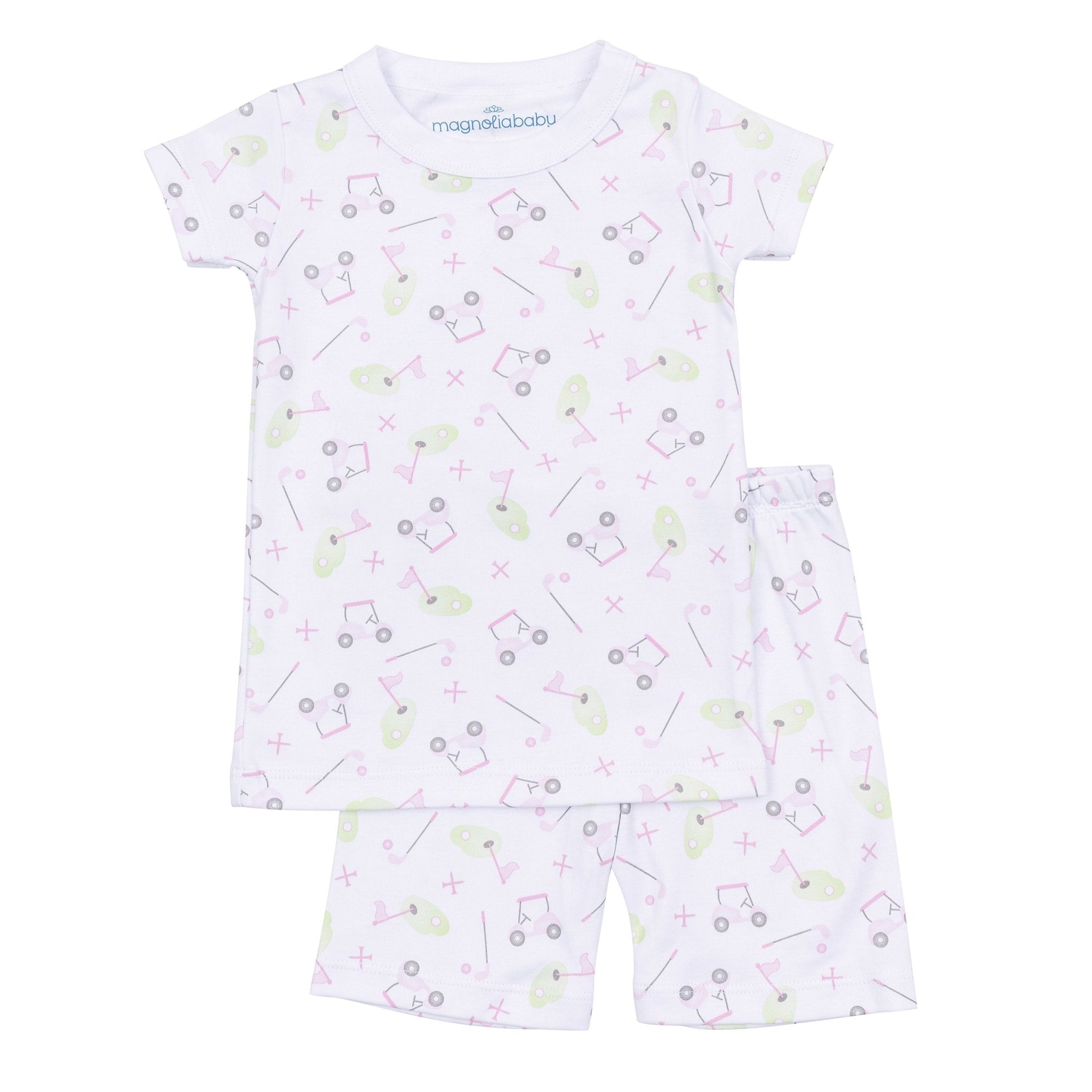 Tiny Tee Time Pink Short Pajamas