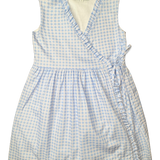 Sleeveless Ruffle Wrap Dress - Patriotic Plaid