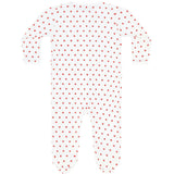 Nella Pima Little Apples zipper footie, alternate view