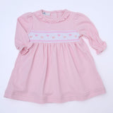 Valentine's Classic Smocked Long Sleeve Dress